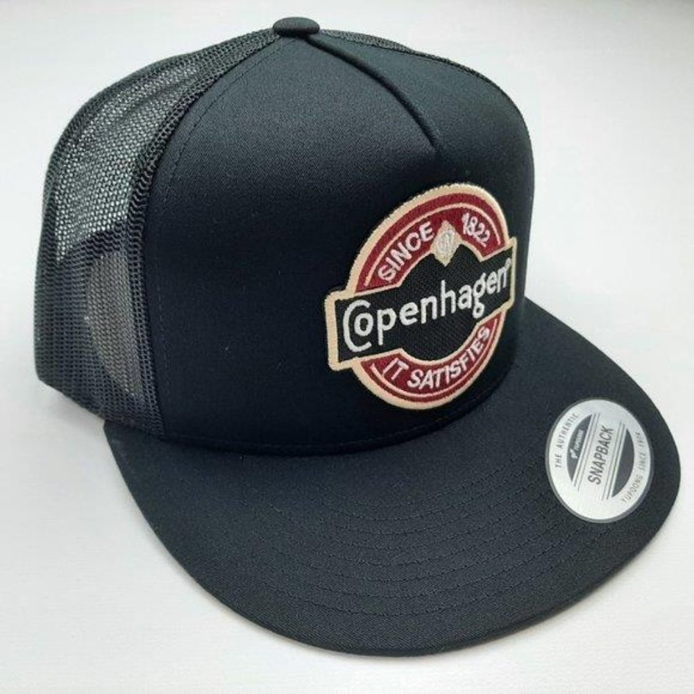 Copenhagen Embroidered Patch Baseball Cap Hat Trucker Mesh Snuff Dip Chew Chaw - Picture 2 of 4